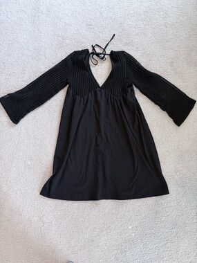 ASOS black crochet dress